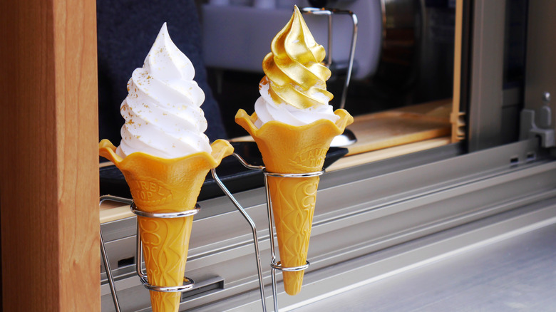 Kanazawa famous ice cream cones 