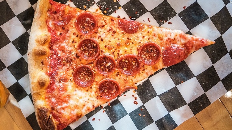 slice of pepperoni pizza from PizzaCake