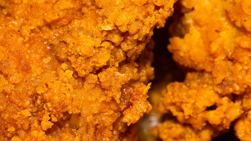 Close up of fried chicken