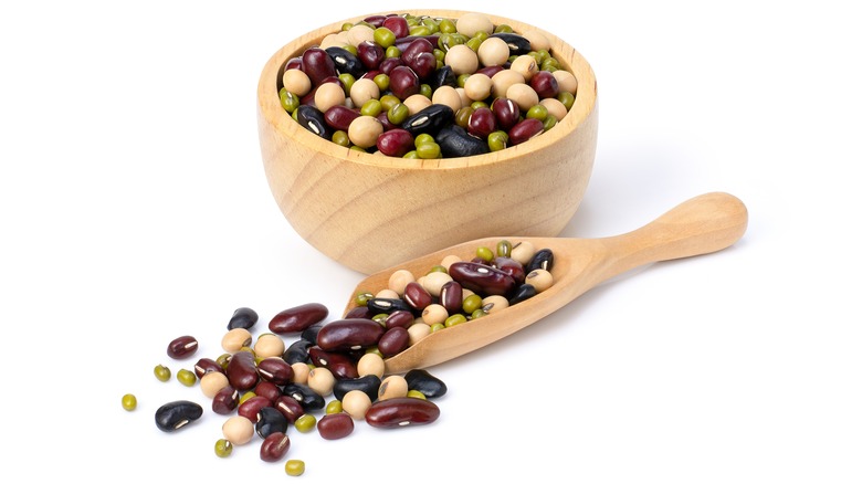 variety of beans in bowl