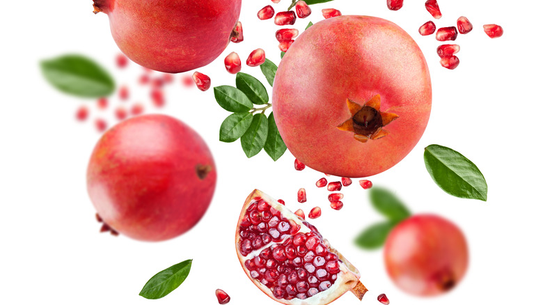 pomegranates and seeds