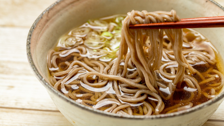 bowl of soba noodles