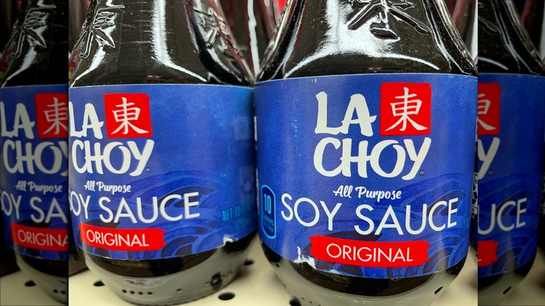 La Choy soy sauce bottles 