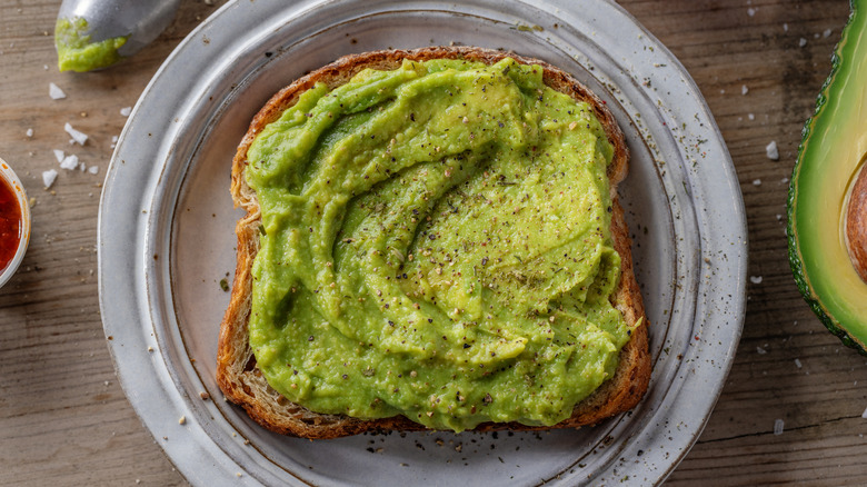 avocado toast on plate