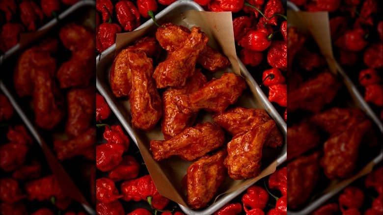 Blazin' Carolina Reaper chicken wings 