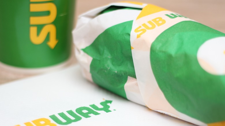 Subway sandwich and drink