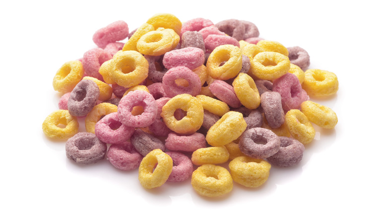 Colorful children's breakfast cereal