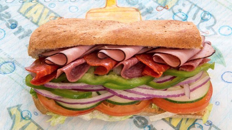 subway sub on wheat