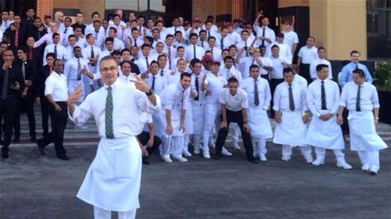 Cheesecake Factory staff group photo