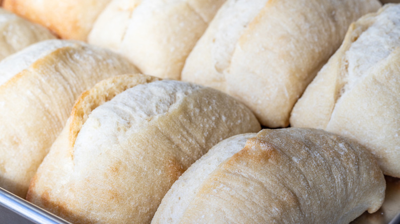 Frozen bread loaves