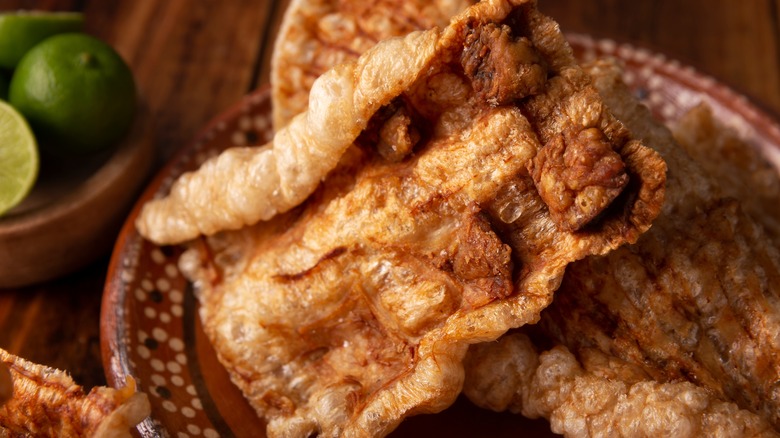 close up on pork rind