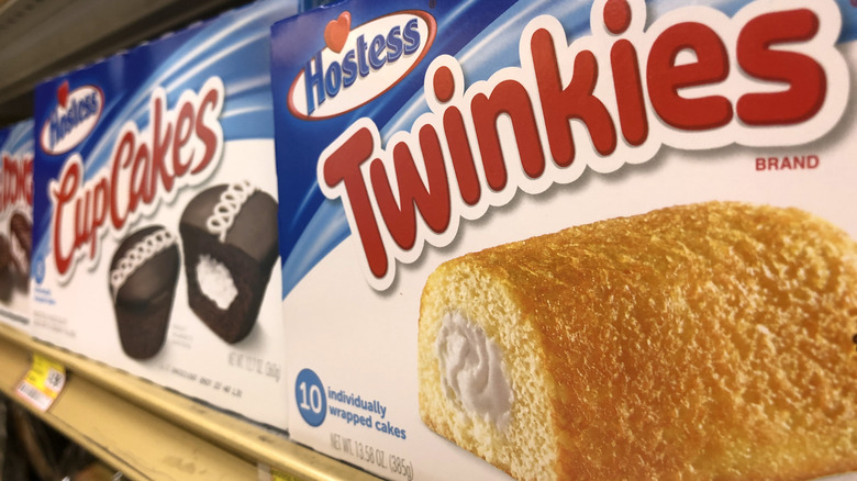 Hostess Twinkies on store shelf