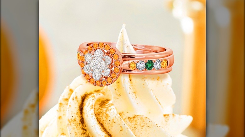 pumpkin spice diamond ring