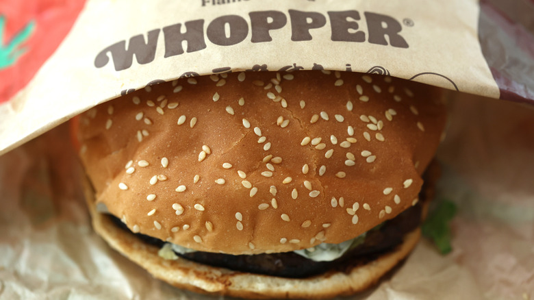 Whopper in its package