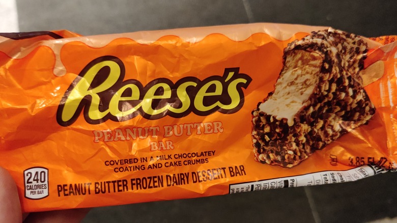 Reese's Frozen Peanut Butter Bar wrapper