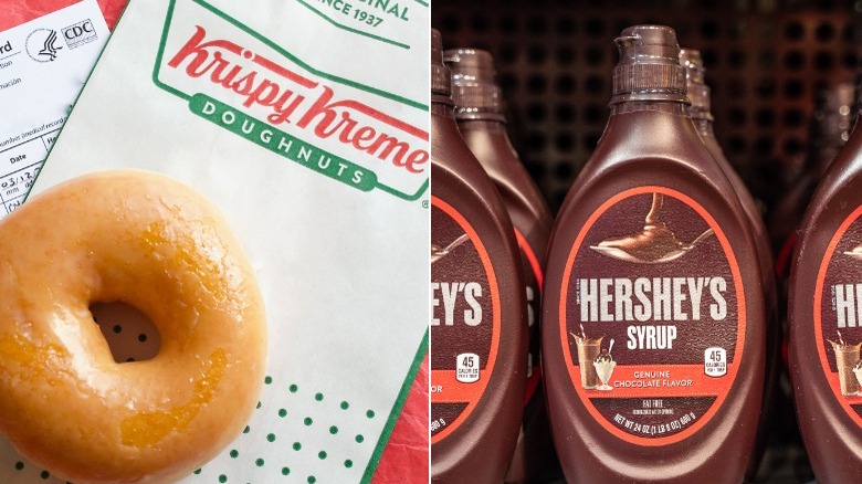 Krispy Kreme doughnuts and Hershey's Syrup