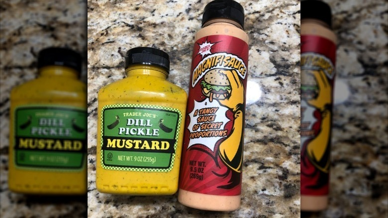 Trader Joe's dill pickle mustard and Magnifisauce