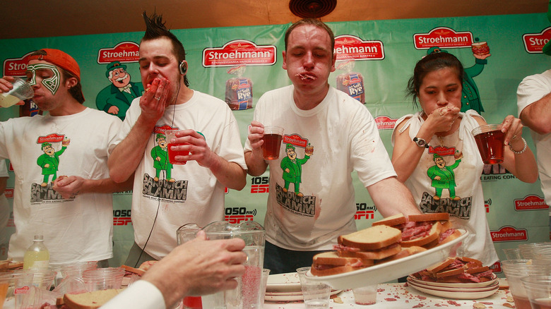 Chestnut at sandwich eating competition