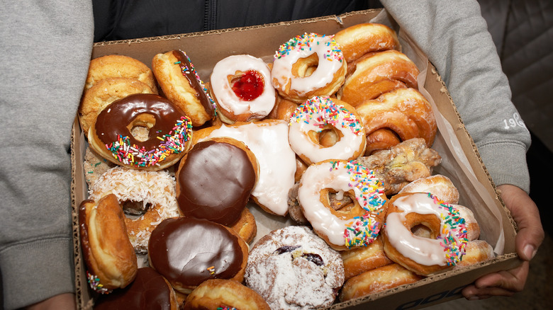 Big box of doughnuts 