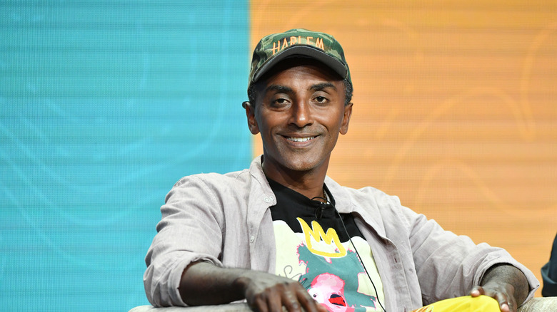 Marcus Samuelsson sporting a hat