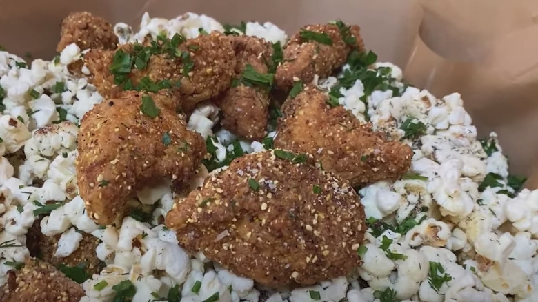 Rachael Ray's Popcorn Chicken with White Cheddar Popcorn