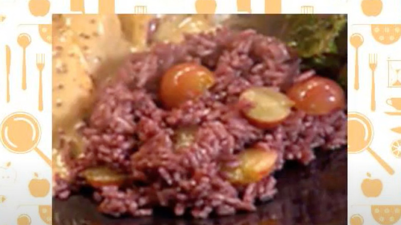 Red Wine Rice with Grapes