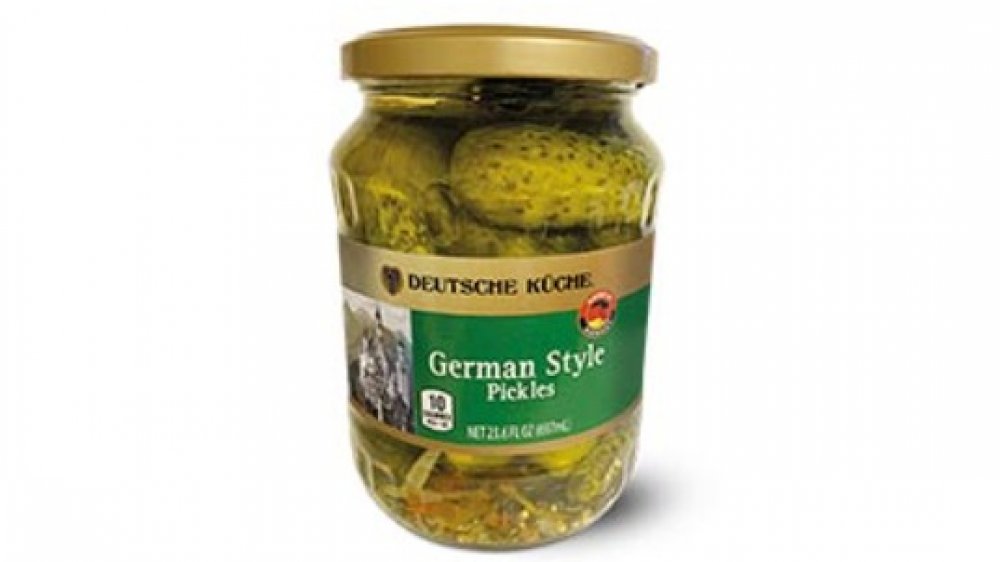 jar of Aldi German-style pickles