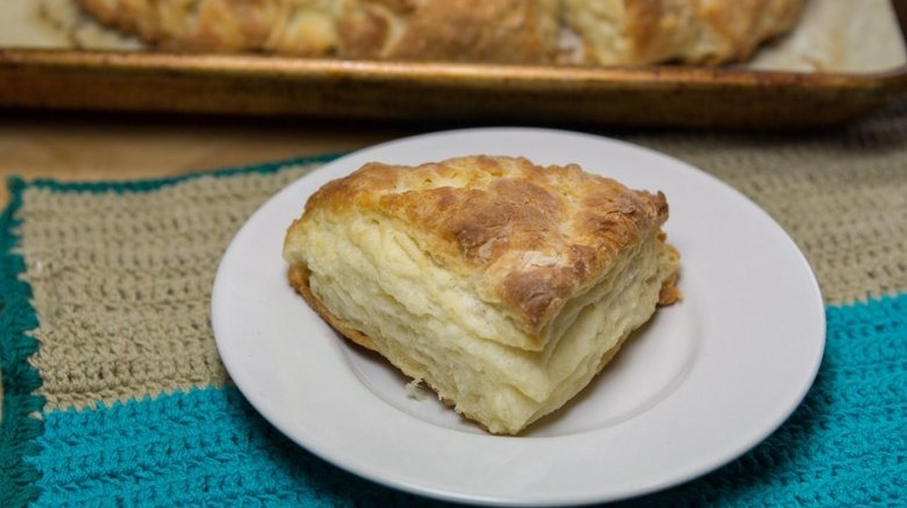 buttermilk biscuit on plate