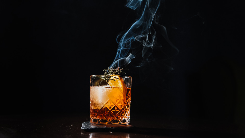 smoked old fashioned Christmas cocktails