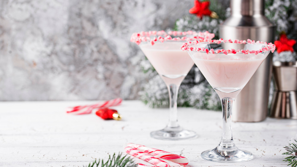 candy cane Christmas cocktails