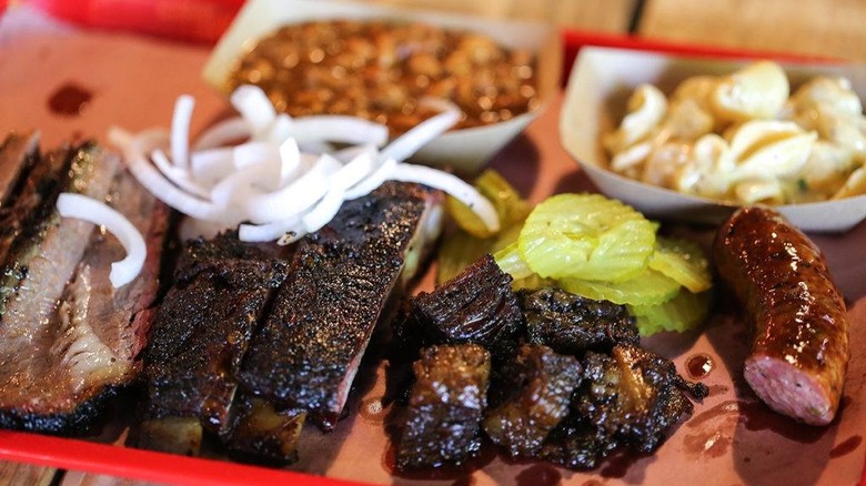 plate of barbecue at Cattleack BBQ