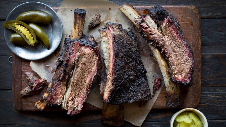 smoked ribs at Louie Mueller Barbecue 