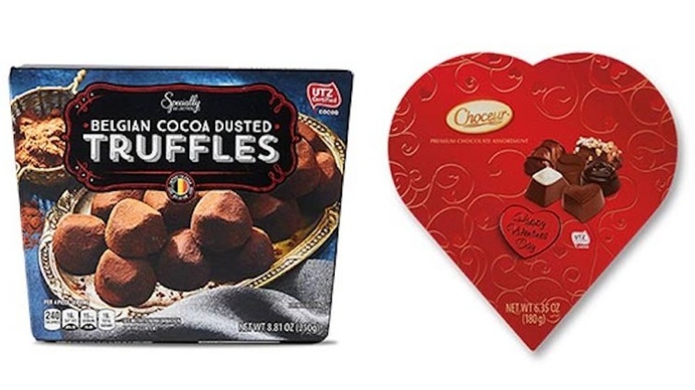 Aldi Belgian truffles and Valentine's box