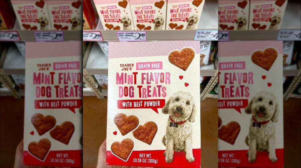 Mint flavored dog treats from Trader Joe's