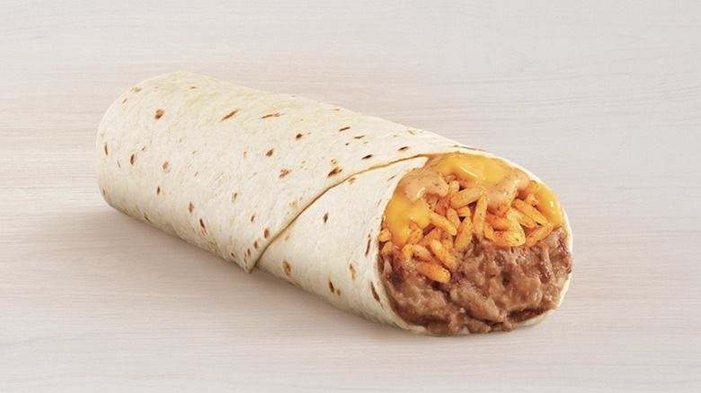 Cheesy bean and rice burrito from Taco Bell