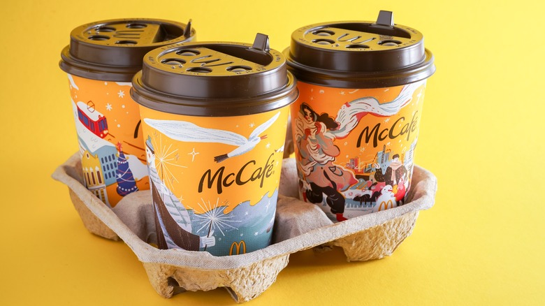 three-pack of mcdonald's coffee