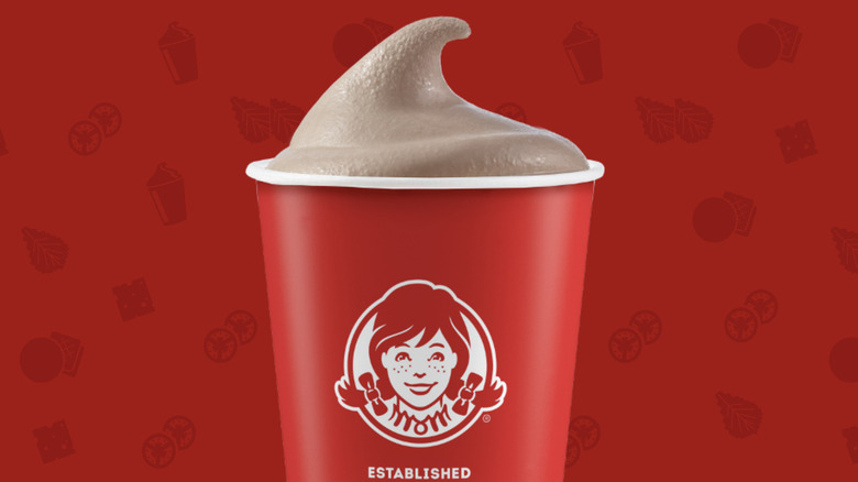 Jr. Frosty from Wendy's on red background