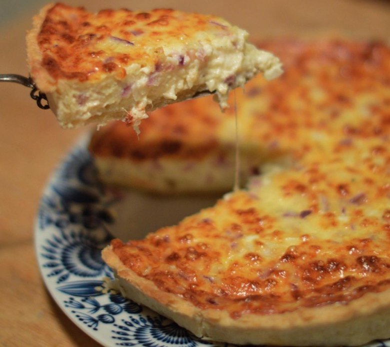 3-cheese and onion pie