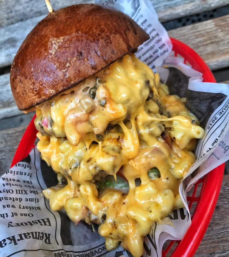 Mac and cheese burger