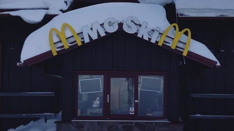 McSki sign covered in snow