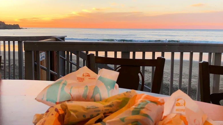 Taco Bell with ocean view