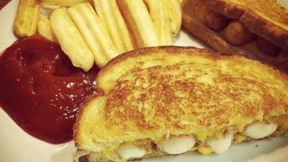 Denny's fried cheese melt at a chain restaurant