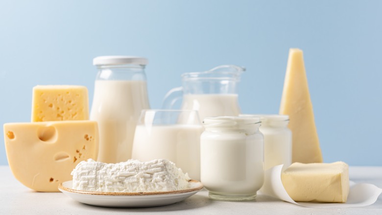 Various dairy products