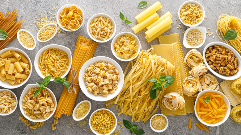 An array of pasta