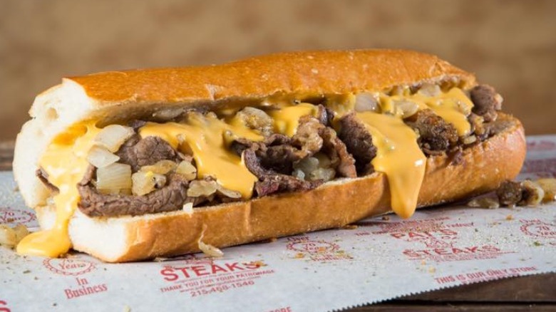 pat's king of steaks cheesesteak