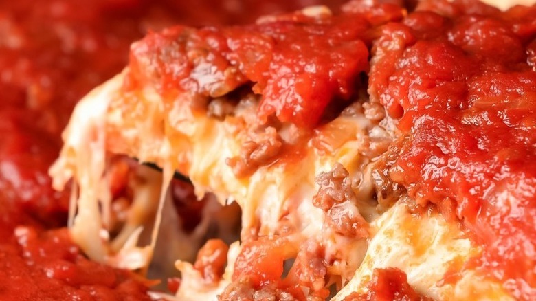 deep dish pizza