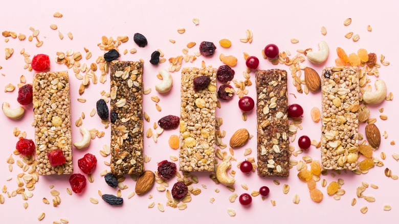 granola bars on table