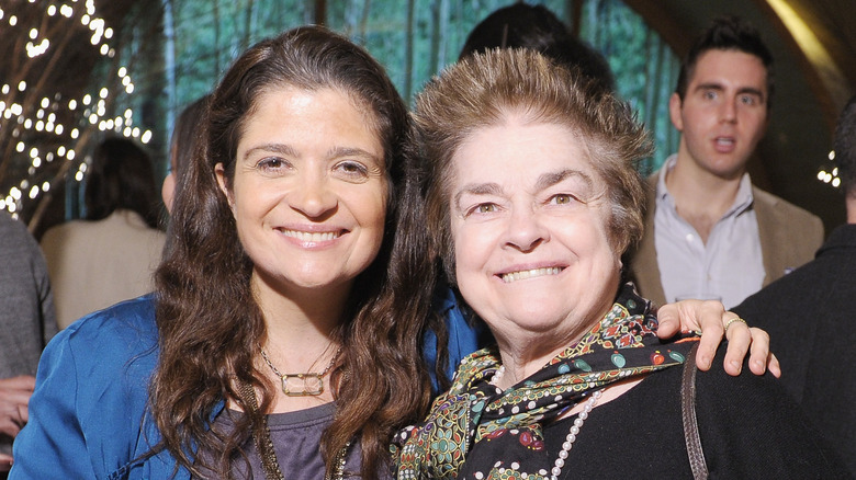 Alex Guarnaschelli smiling with mother Maria