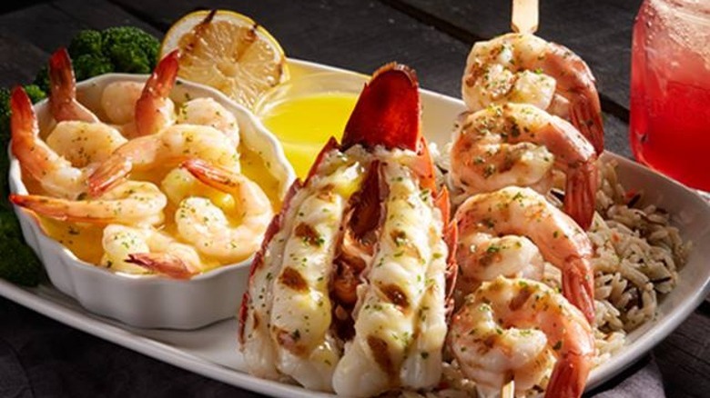 lobster tail and shrimp