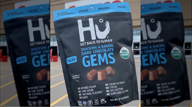 Bag of Hu Gems dark chocolate